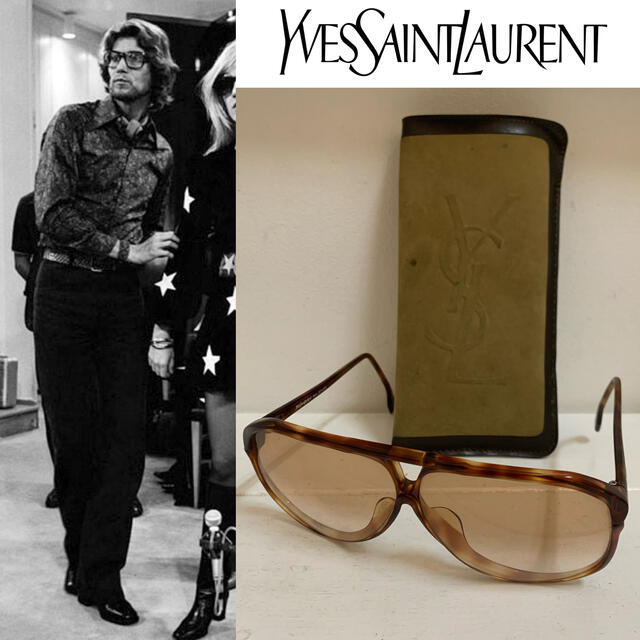 YVES SAINT LAURENT VINTAGE 80s アンバーサングラス