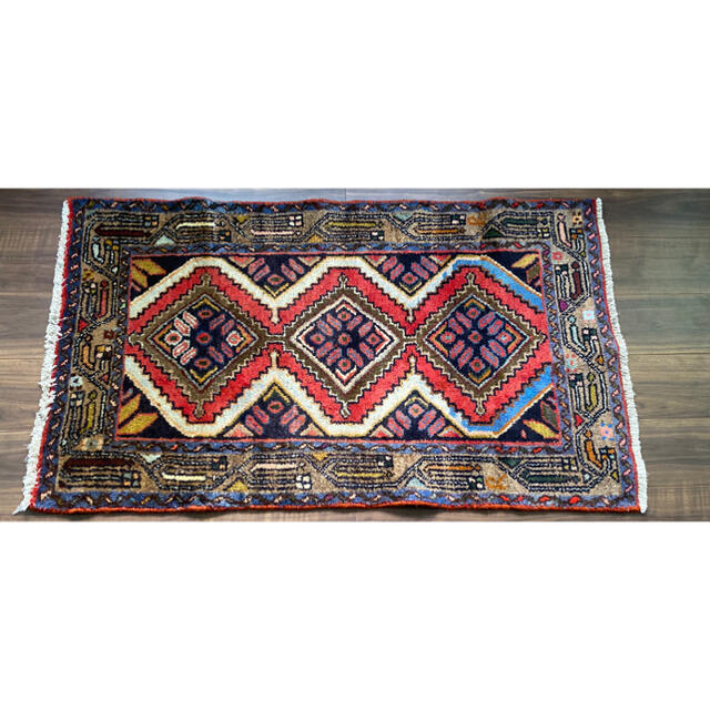 豊富な品 ハマダン産 ペルシャ絨毯 121×74cm ラグ | esoterictattooart.com