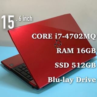 フジツウ(富士通)の美品・至高のラグジュアリー機/4コアi7/メモリ16G/SSD512G/オフィス(ノートPC)