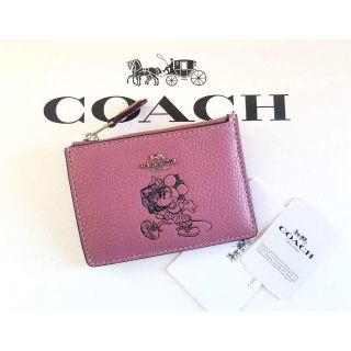 コーチ(COACH)の新品タグ付 COACH×ディズニー コラボ レアアイテム カード入れ ミニー(名刺入れ/定期入れ)