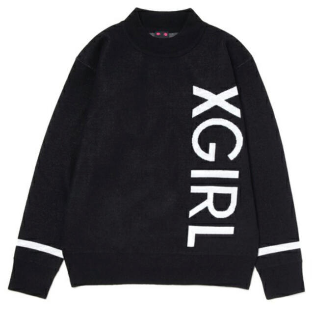 新品 X-GIRL BIG LOGO TOPS ブラックトップス