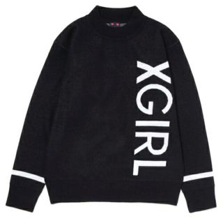 エックスガール(X-girl)の新品 X-GIRL BIG LOGO TOPS ブラック(ニット/セーター)