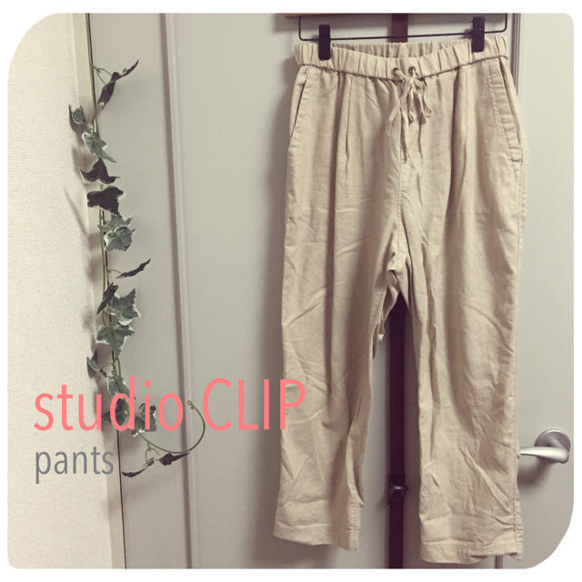 STUDIO CLIP(スタディオクリップ)の綿麻クロップドパンツ レディースのパンツ(クロップドパンツ)の商品写真
