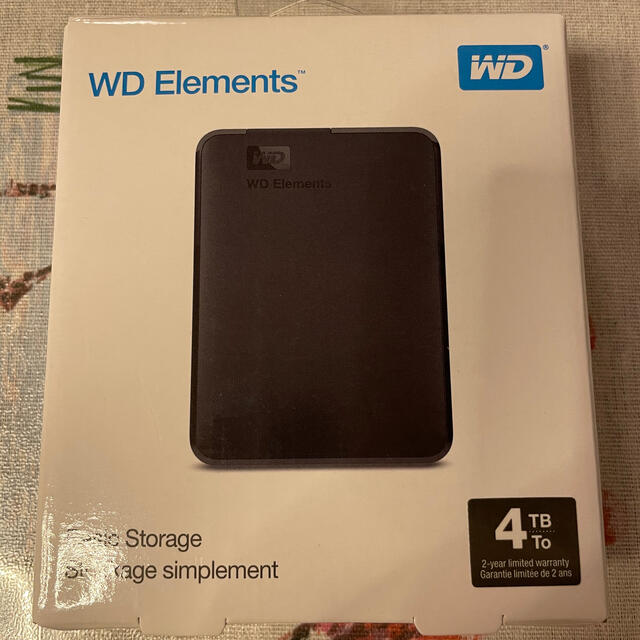 【美品】WD Elements ポータブル HDD 4TB