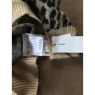 2新品 sacai レディース レオパード タートルネック ニット サカイ