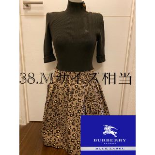 バーバリーブルーレーベル(BURBERRY BLUE LABEL)のBURBERRY ブルーレーベル　ミニワンピース　ワンピース三陽商会　38サイズ(ひざ丈ワンピース)