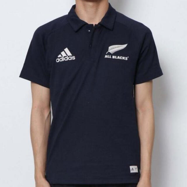 adidas(アディダス)の adidas ラグビー 半袖シャツ オールブラックスPARLEYポロ  スポーツ/アウトドアのスポーツ/アウトドア その他(ラグビー)の商品写真