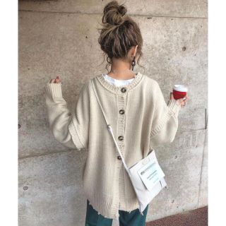 グレイル(GRL)の新品❤️グレイル 前後2Wayルーズダメージニット リエディ ZARA H&M(ニット/セーター)