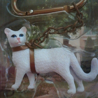 白猫　キーホルダー　新品(その他)