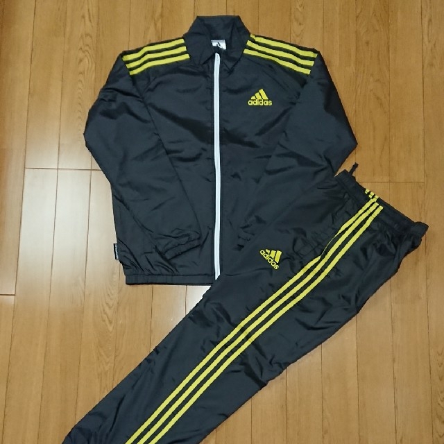 adidas - adidas アディダス ウィンドブレーカー 上下セット 濃グレー