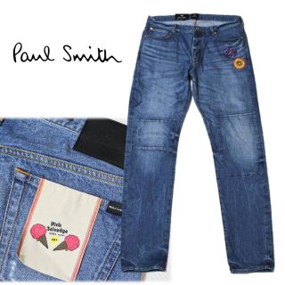 ポールスミス(Paul Smith)の《ポールスミス》新品 小紋柄ワッペン リペア加工 デニムパンツ XL(W88)(デニム/ジーンズ)