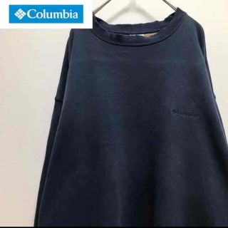 コロンビア(Columbia)のColumbiaコロンビア•スウェット•ネイビー•トレーナー•刺繍ロゴ(スウェット)