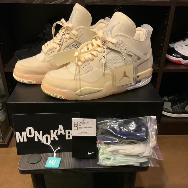 NIKE(ナイキ)のOff-White × Nike Air Jordan 4 sail 27cm メンズの靴/シューズ(スニーカー)の商品写真