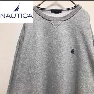 ノーティカ(NAUTICA)のNAUTICAノーティカ•スウェット•刺繍•ワンポイント•トレーナー•グレー(スウェット)