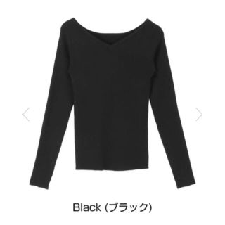 ティティベイト(titivate)の新品 titivate 前後2way細リブニット BAILA掲載 Black 黒(ニット/セーター)