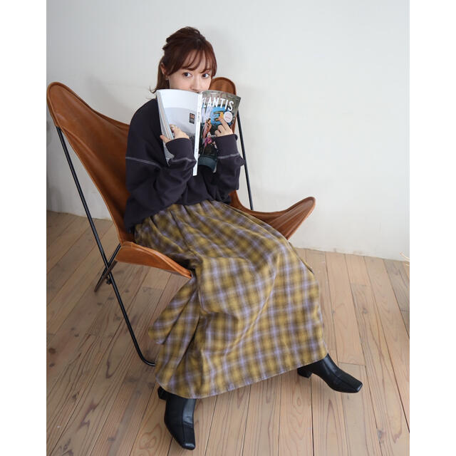 しまむら(シマムラ)のしまむら×てら☆コラボ可愛いチェックスカートL☆即発送！ レディースのスカート(ロングスカート)の商品写真