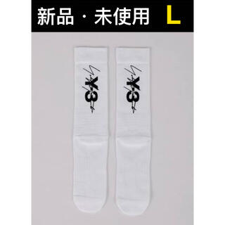 ワイスリー(Y-3)のY-3 ワイスリーTUBE SOCK 靴下 チューブソックス Lサイズ ホワイト(ソックス)