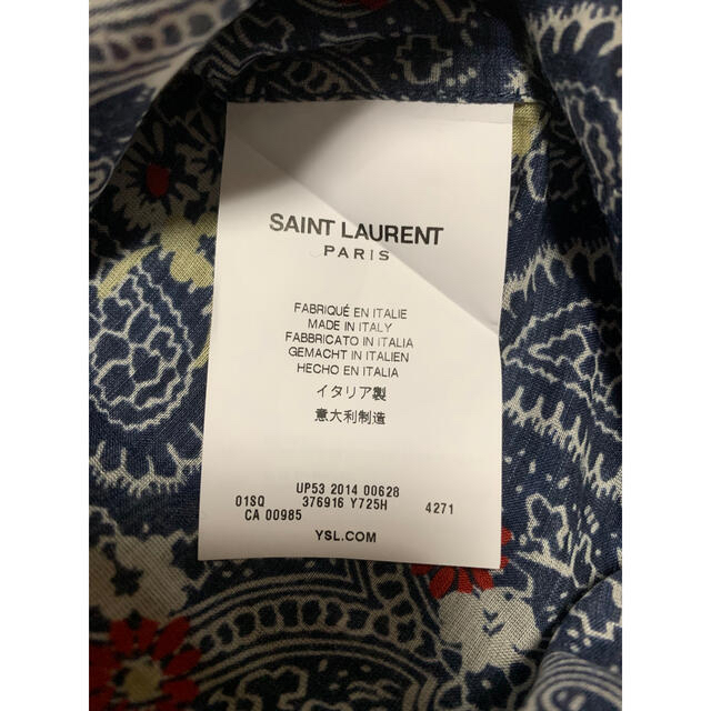 Saint Laurent(サンローラン)のサンローラン シャツ エディ ペイズリー 総柄 37 メンズのトップス(シャツ)の商品写真