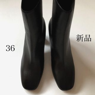 マルタンマルジェラ(Maison Martin Margiela)の新品 36 メゾン マルジェラ バックジップ ブーツ ブラック 足袋(ブーツ)