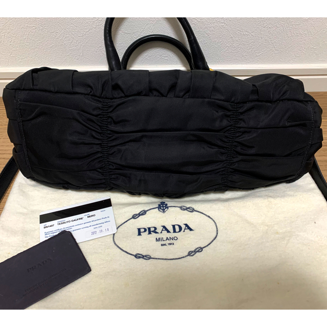 本日限定価格　PRADA ギャザー　ショルダー　ハンド　バッグ　プラダ