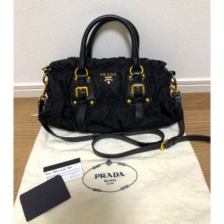 本日限定価格　PRADA ギャザー　ショルダー　ハンド　バッグ　プラダ