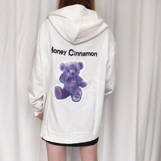 ハニーシナモン(Honey Cinnamon)のHONEY CINNAMON unisex タイダイTEDDY　ZIPパーカー(パーカー)