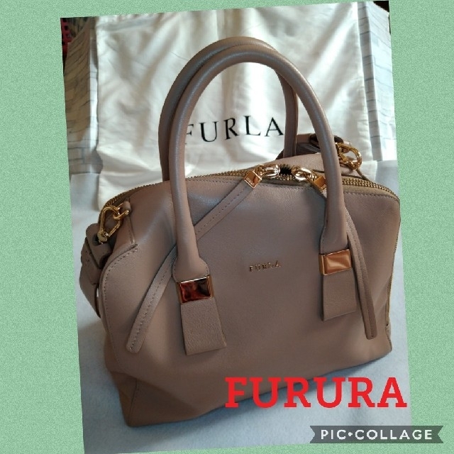 おしゃれでシックな FURLA フルラ レザー 2way ショルダーバッグ