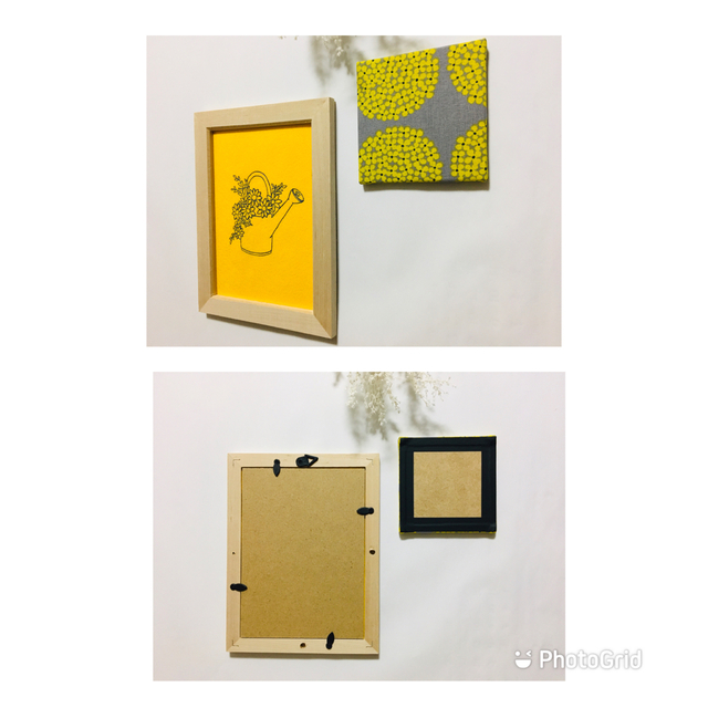【たまえ様専用】ファブリックフレームと小さなファブリックパネルのセット ハンドメイドのインテリア/家具(インテリア雑貨)の商品写真