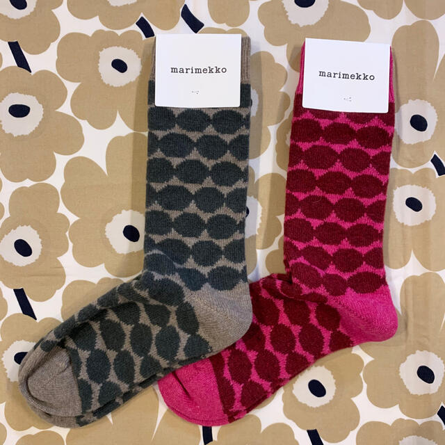 marimekko マリメッコ　人気のウールソックス　2色セット22-23cm