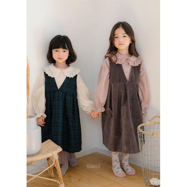 ★新品★ 2way ワンピース、韓国子供服 キッズ/ベビー/マタニティのキッズ服女の子用(90cm~)(ワンピース)の商品写真