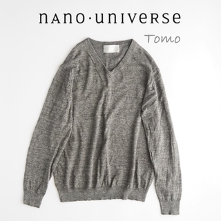 ナノユニバース(nano・universe)のナノユニバース　ニット　L ベルギーリネン　Vネックニット(ニット/セーター)