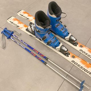 ロシニョールスキー板120cmラングブーツ20.5cmストック長さ調整可105-