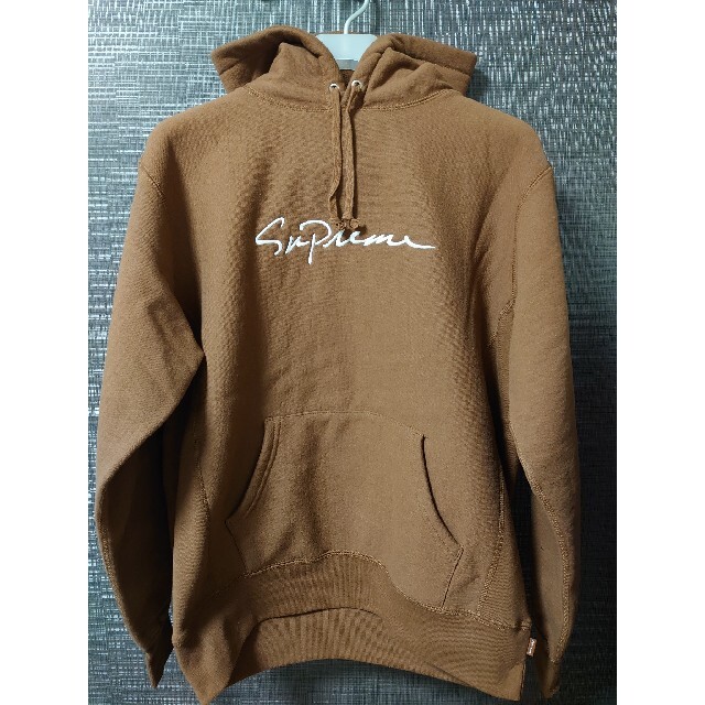 Supreme Classic Script Hooded Sweatshirtカラーブラウン