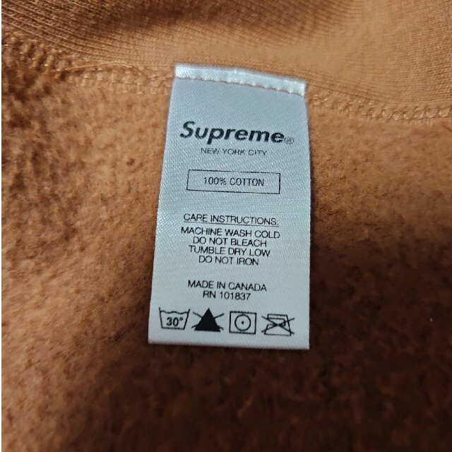 Supreme Classic Script Hooded Sweatshirtカラーブラウン