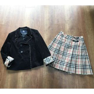 バーバリー(BURBERRY)の美品バーバリーロンドン チェックモチーフセットアップスーツ(ドレス/フォーマル)