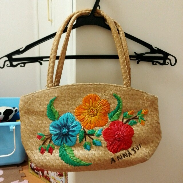 アナスイ　花刺繍かごバッグ | フリマアプリ ラクマ