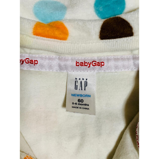 babyGAP(ベビーギャップ)のbaby GAP ドット柄ロンパース ミキハウスミトン キッズ/ベビー/マタニティのベビー服(~85cm)(ロンパース)の商品写真