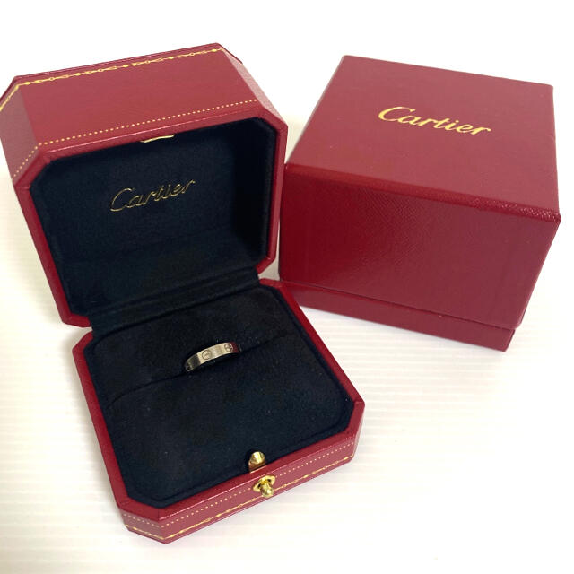 Cartier カルティエ K18WG ミニラブ リング 指輪 50