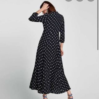 ザラ(ZARA)のさち様専用zara ザラ　ドットシャツワンピース(ロングワンピース/マキシワンピース)