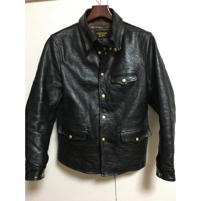 ホースハイド レザージャケット ブラック 最高の品質の 1000nentsuru.com