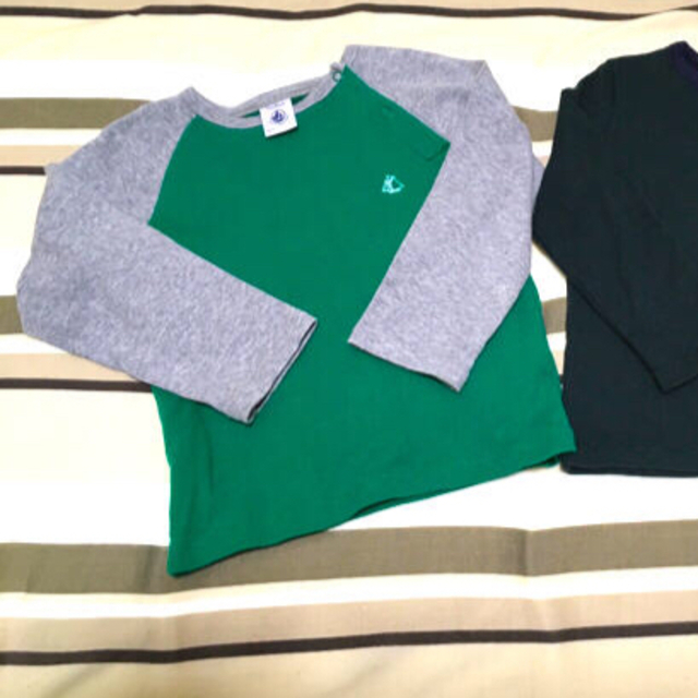 PETIT BATEAU(プチバトー)のご購入様専用☆プチバトー＆マーキーズ長袖Ｔシャツ２枚セット☆ キッズ/ベビー/マタニティのキッズ服男の子用(90cm~)(Tシャツ/カットソー)の商品写真