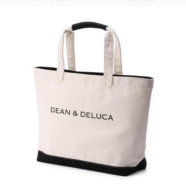 DEAN & DELUCA　完売品　ブラック&ナチュラル　キャンバストートバッグトートバッグ