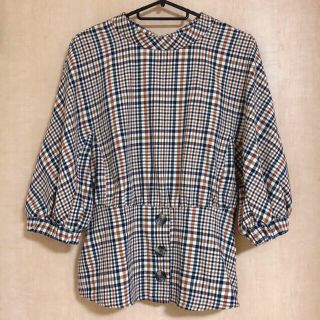 ザラ(ZARA)の最終値下げ！ZARA チェック柄ブラウス  M〜L(シャツ/ブラウス(長袖/七分))