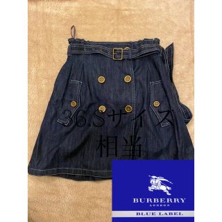 バーバリーブルーレーベル(BURBERRY BLUE LABEL)のBURBERRY ブルーレーベル　デニムスカート　三陽商会　36サイズ(ひざ丈スカート)