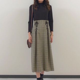 ウィルセレクション(WILLSELECTION)のウィルセレクション グレンチェックドッキングワンピース(ロングワンピース/マキシワンピース)