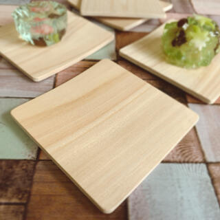 木皿 90×90 奈良県 吉野産 檜 桧 食器 皿 銘々皿 料理 木 木製(食器)