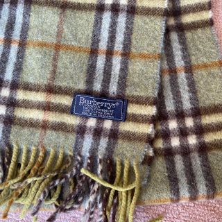 BURBERRY - バーバリー マフラー カシミヤ グリーン モスグリーン