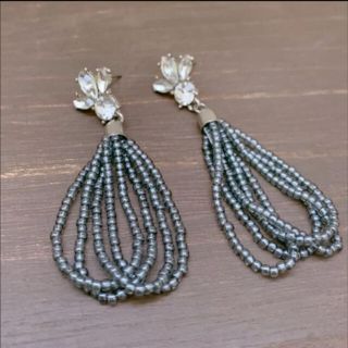 美品♡ビジュー♡ビーズ♡フリンジ♡ピアス(ピアス)