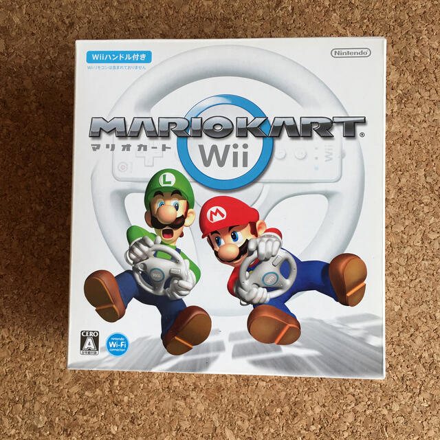 Wii(ウィー)のマリオカートWii ソフト&ハンドル付き エンタメ/ホビーのゲームソフト/ゲーム機本体(家庭用ゲームソフト)の商品写真