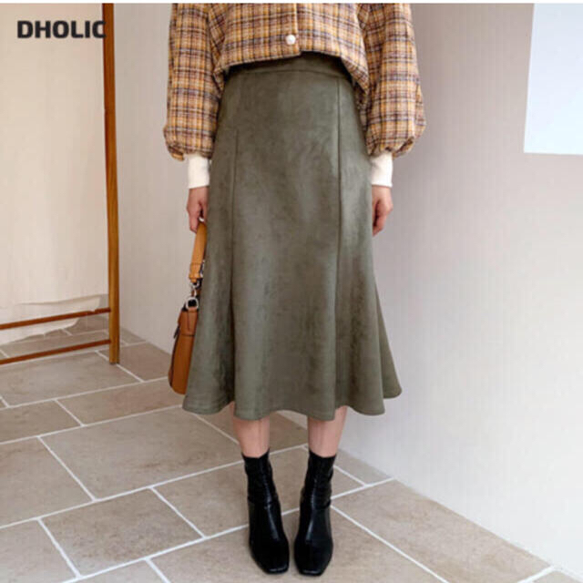 dholic(ディーホリック)のスエード調フレアスカート b54107 dholic レディースのスカート(ロングスカート)の商品写真